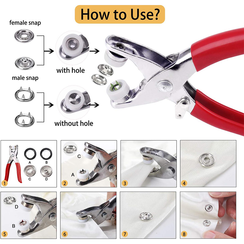 100 ensembles de pinces à pres - Snap Fastener Set avis et prix